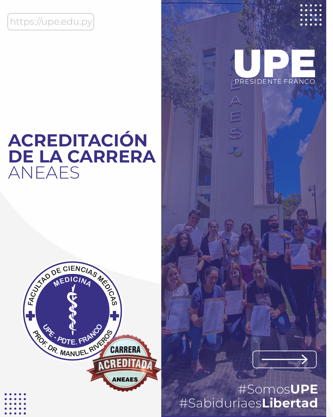 Carrera de Medicina de la UPE Presidente Franco Acreditada por la ANEAES